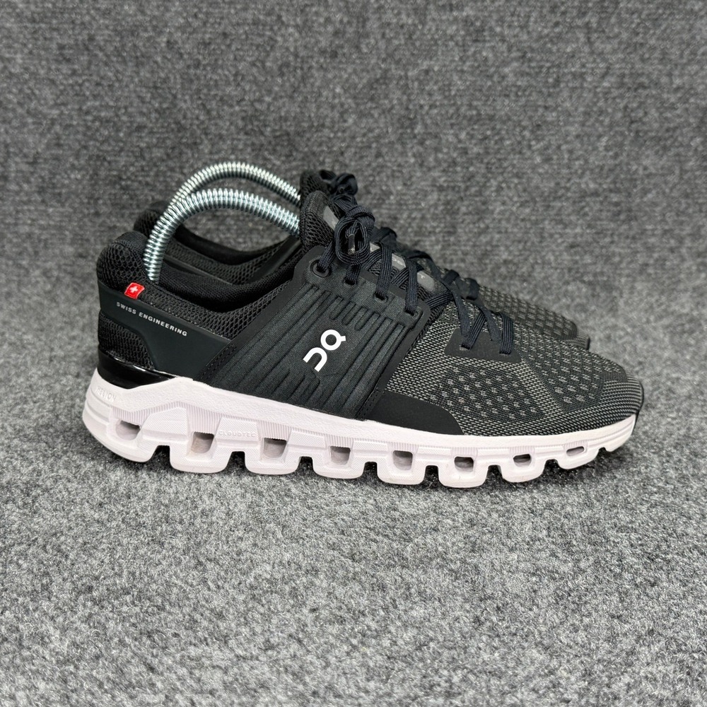 On Running Cloudswift Shoes Women's 7 Black White Athletic Run Training Sneakers